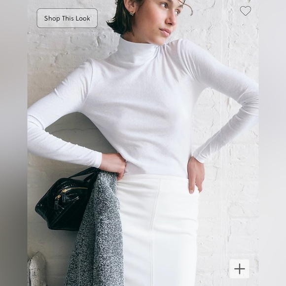 J. Crew pencil midi skirt in four seasons stretch ivory - Picture 10 of 15